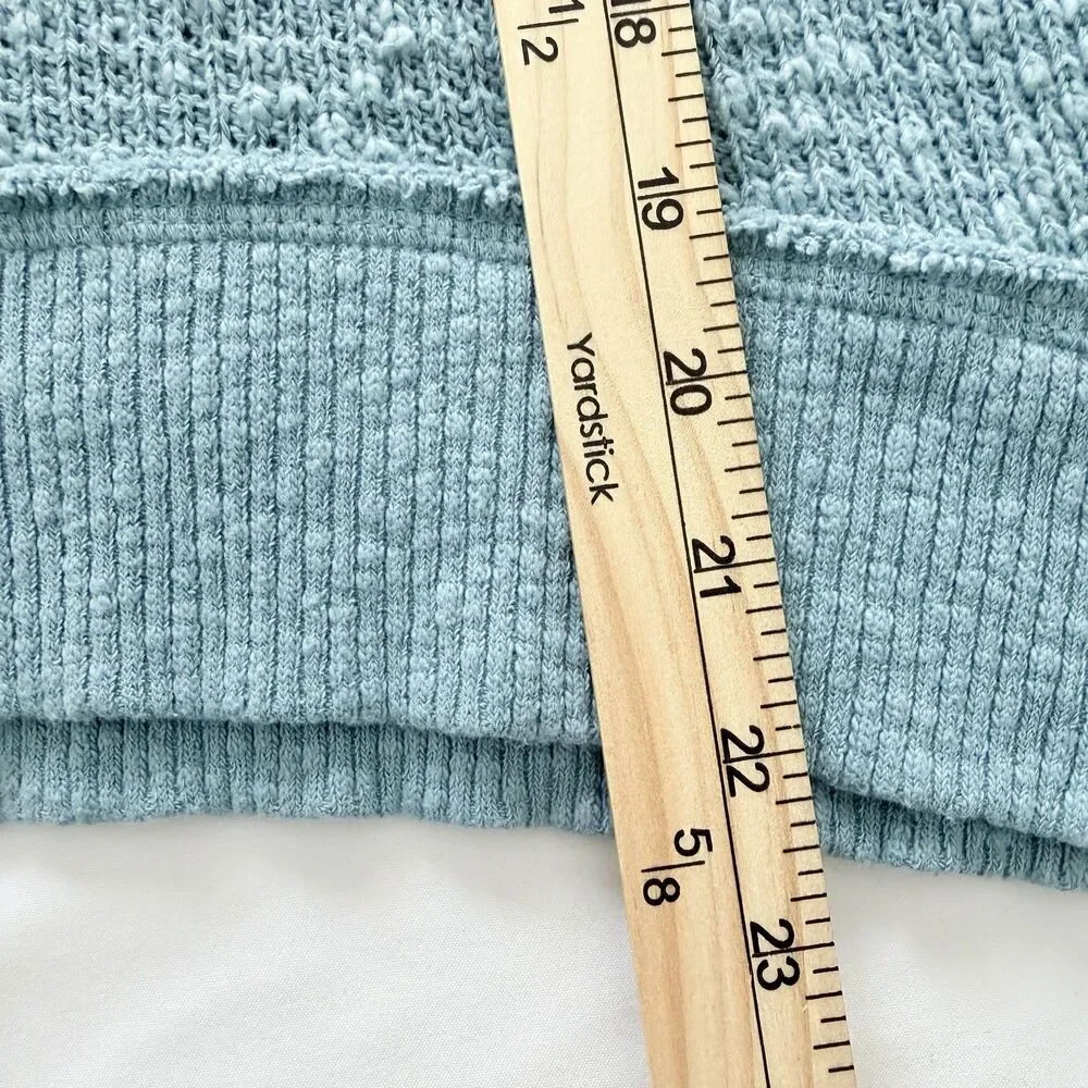 We The Free Women’s Small Turquoise Turtleneck Sweater Lightweight Boho Cottage